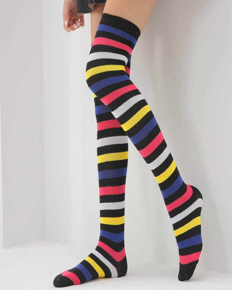 CMYK Stripes Long Socks