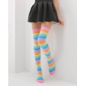 Love Rainbow Thigh High Socks