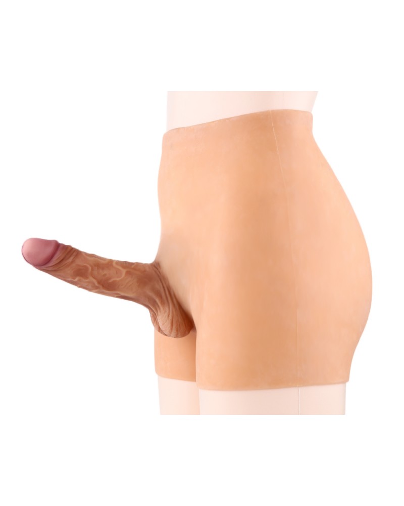 Realistic silicone solid penis prosthesis middle skin color