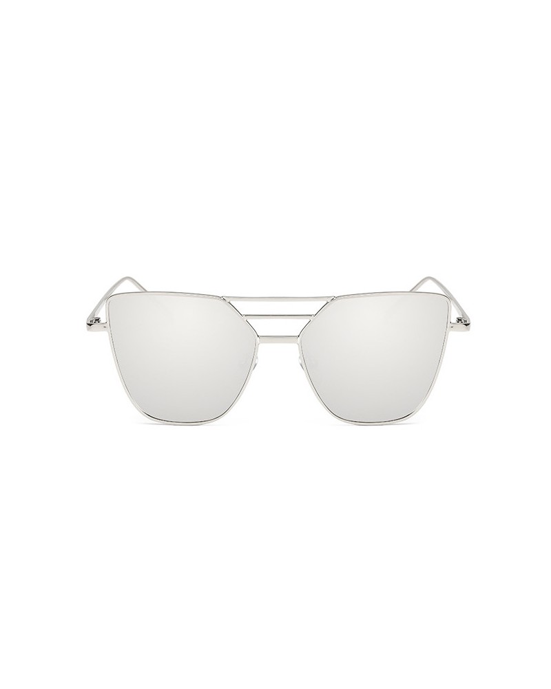 Silver retro frame sunglasses low cost