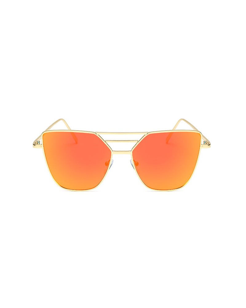 Red lenses retro frame sunglasses