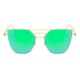Green lenses retro gold frame sunglasses