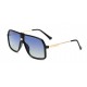 Unisex gradual blue lens retro frame sunglasses