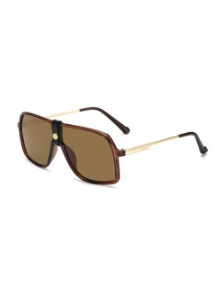 Unisex gradual brown lens retro frame sunglasses