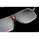 Unisex silver lens retro frame sunglasses
