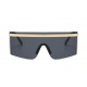Square sunglasses goggle black lens retro brand designer