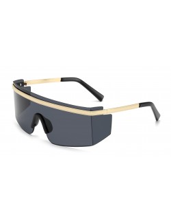 Square sunglasses goggle black lens retro brand designer