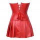 Red Retro Palace Gothic Strapless Strap Body Corset Dress