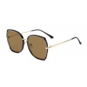 Brown lens gold frame designer sunglasses