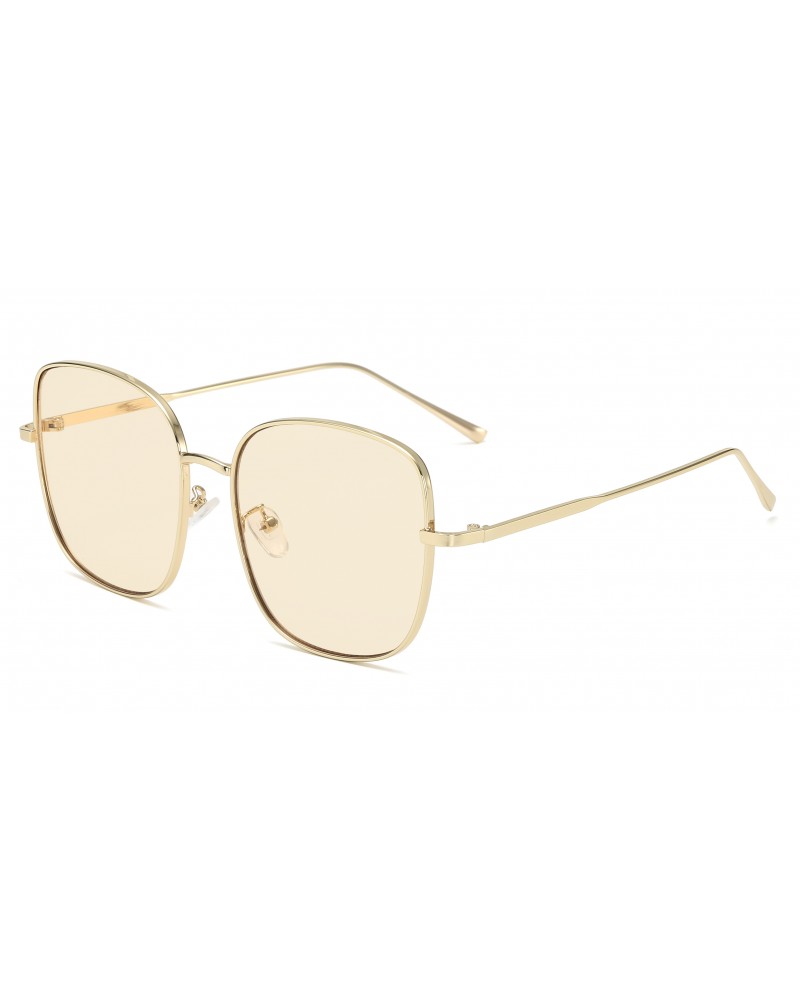 Rose lens sunglasses gold frame