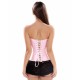 Retro Back Strap Overbust Corset Tummy Control Pink Body Shaper