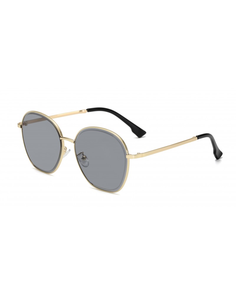 Round square designer sunglasses metal frame multicolor lenses