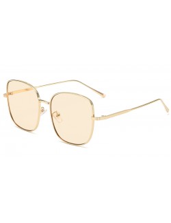 Round square designer sunglasses metal frame multicolor lenses