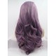 Front lace wig lilac straight curly long wig star style