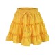 High-waist A-line Print Ruffles Floral Mini Skirt