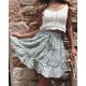 Women's Summer High-waist A-line Beach Mini Skirt