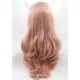 Light color lace front wavy long wig