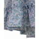 Blue Wildflower A-Line Smocked Tiered Skirt