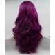 22" lace front deep purple wavy long wigs