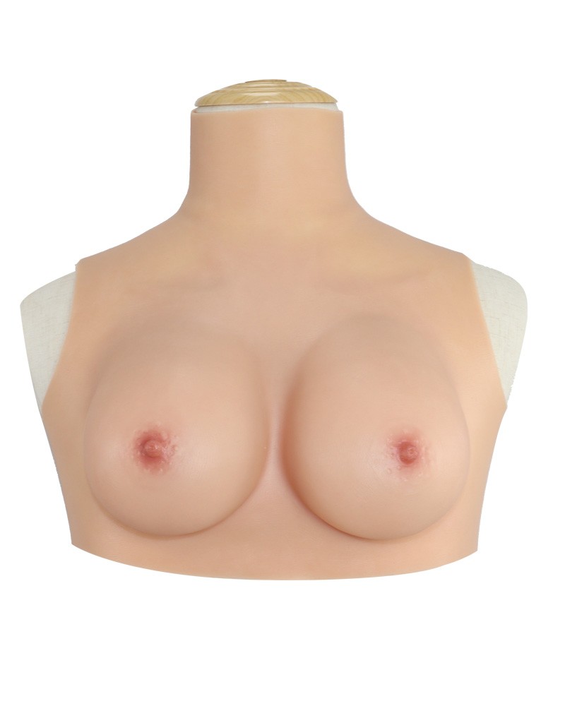 B Cup High Neckline Silicone Breast Plate