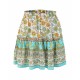 Women Floral Print Bohemian Mini Casual Skirt