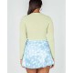Blue Floral Print Short Skirt