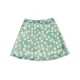 Green Floral Print Short Skirt