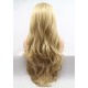 Blonde lace front wig synthetic long wave wigs