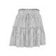 Summer's Leisure Drawstring Waist Dot Frill Trim Skirt