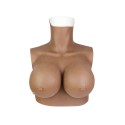 Silicone Breast Torso Realistic G Cup Dark Skin