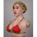 Silvest lifelike silicone mask with breastplate