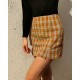 Checkered Mini Pencil Skirt