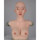 Cristina realistic silicone face mask breastplate integral