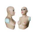 Silicone Female Mask With Torso Breast
