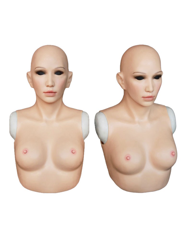 Silicone Female Mask With Torso Breast