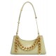Trendy luxury handbag cowhide golden chain