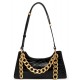 Trendy luxury handbag cowhide golden chain