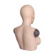 Silicone breast form with mask integrated