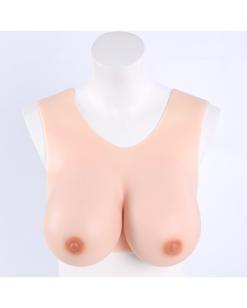 Light color E cup silicone breast forms of IVITA