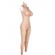 Female body suit sleeveless D cup breast vagina