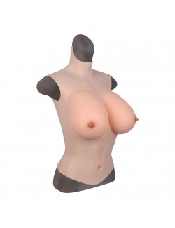 38-52 G-cup high collar silicone boobs half body