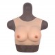 Crew neck 32-46 c-cup silicone breast forms