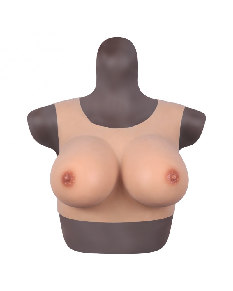 Crew neck 36-52 f-cup silicone breast forms