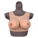 Crew neck 36-52 f-cup silicone breast forms