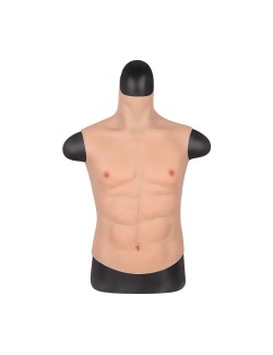 Sexy high neck silicone vest muscular