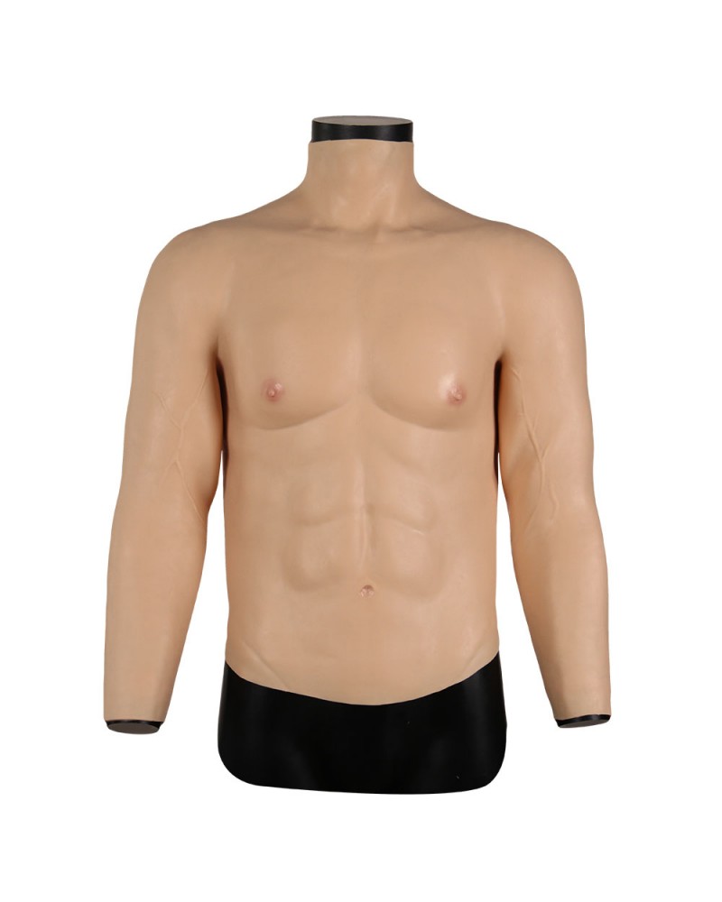 Silicone 3d sexy muscles long sleeve shirts