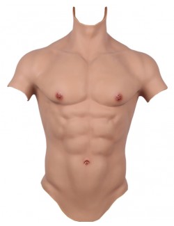 Sexy muscle 3d désign T-shirts silicone col haut pour hommes