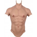 Sexy muscle design 3d men high collar silicone T shirts