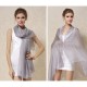 Grey shawl 100% mulberry silk scarf natural pure silk