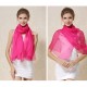Fuchsia stole shawl 100% mulberry silk scarf natural pure silk
